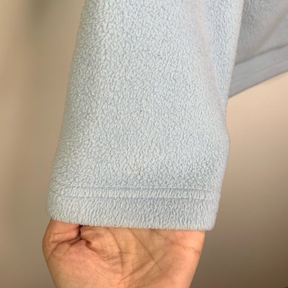 VTG L.L. BEAN Light Blue Fleece Teddy Bear Jacket Sz‎ M - Picture 5 of 7